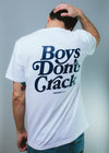 Tshirt Boys Don't Crack Branca - Crack Kids Lisboa