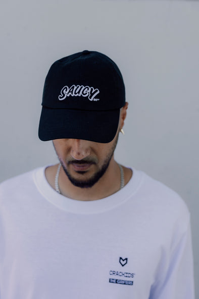 Saucy Black- 6 panel Dad Hat