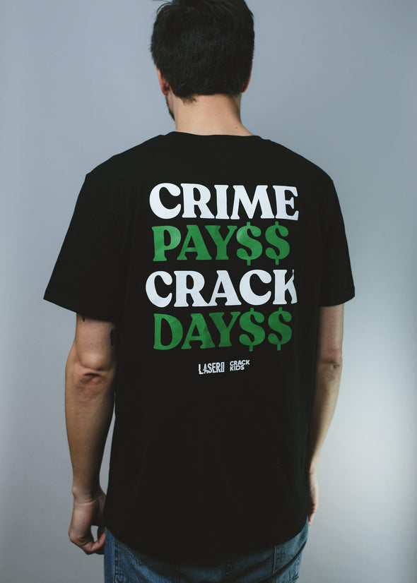 Tshirt Crime Pays - Crack Kids Lisboa